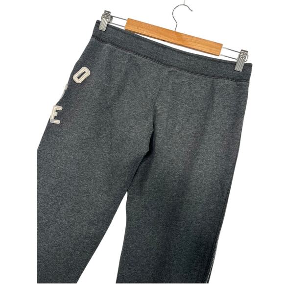 Aeropostale Jogger Sweatpants Womens Small Gray Crop Logo Fleece Lounge Casual - Picture 9 of 13